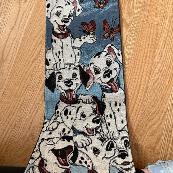 Vintage Disney 101 Dalmations Hanging Tapestry 37 1/2" x 7 1/2" Flag Embroidered - Picture 3 of 4